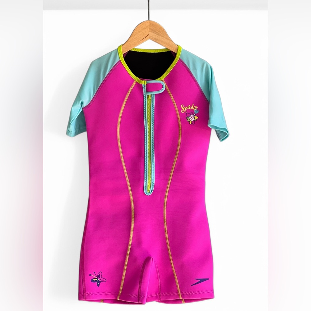 Speedo Kids UV Learn to Swim Thermal Suit Pink - Picture 1 of 10
